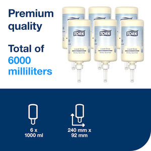 Tork Mild Liquid Soap 6 x 1L - BK097-1 - 420501