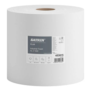 Katrin Plus Industrial White Towel Roll | 2-Ply | Heavy-Duty | 453815