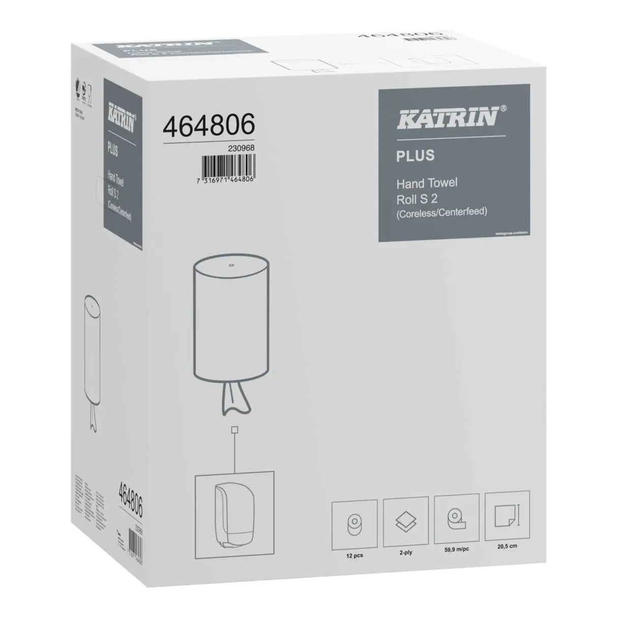 Katrin Plus Mini Towel S Roll Coreless | 2-Ply | 464806