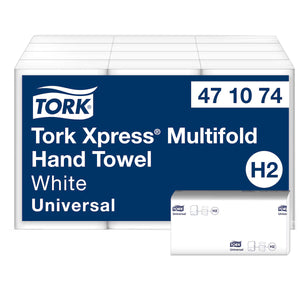 Tork Xpress Multifold Hand Towels packaging – 1 Ply, 3000 towels, Universal H2.
