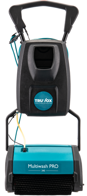 Truvox Multiwash MW340 Scrubber Dryer – compact floor cleaning machine with handle.