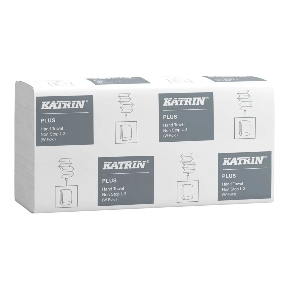 Katrin Plus 61600 Non Stop L3 (S) | 2250 Sheets | 3-Ply White Paper Towels