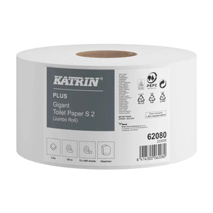Katrin Plus Jumbo Toilet Roll S2 62080 | 2-Ply | 150 m | FSC-Certified