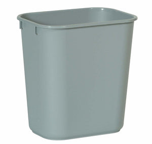 Rubbermaid Rectangular Wastebasket 12.9L Grey (Pack of 12) - FG295500GRAY | Durable Office Waste Bins