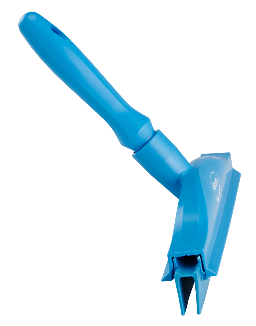 Vikan Hand Squeegee 250mm Blue - double-blade hygienic cleaning tool.