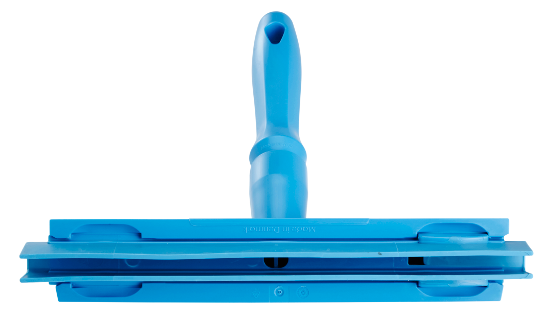 Vikan Hand Squeegee 250mm Blue - double-blade hygienic cleaning tool.