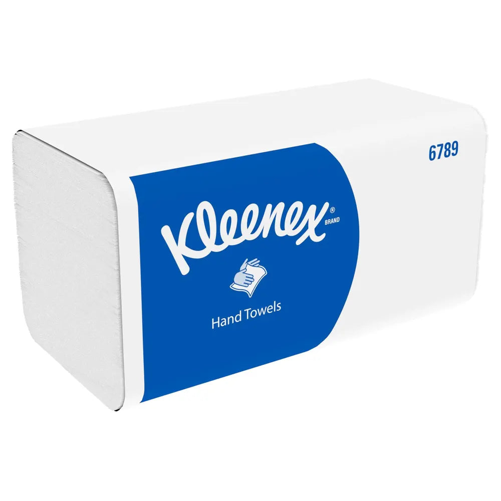 Kleenex 6789 2-ply white small interfold hand towels packaging.