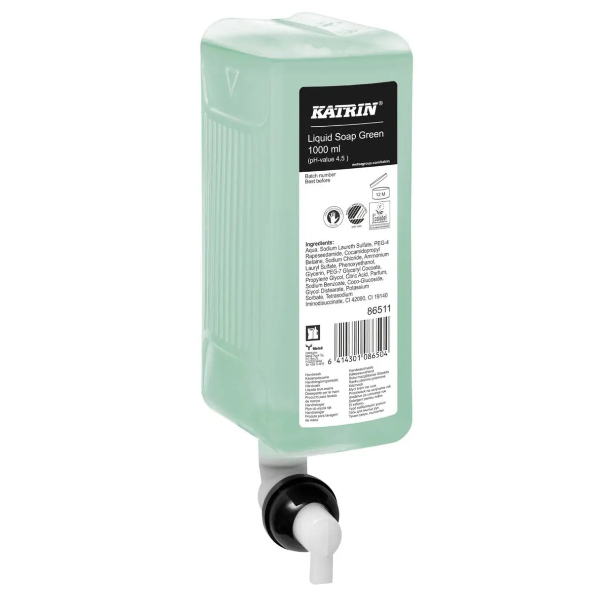 Katrin Liquid Soap | Green | 1000ml Cartridge | 86511