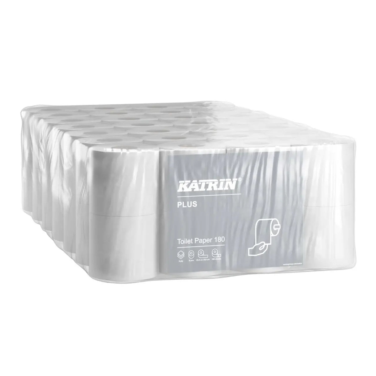 Katrin Plus Toilet Paper Roll 87709 | 3-Ply | 180 Sheets | Case of 56