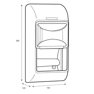 Katrin Toilet 2-Roll Dispenser | White | 92384 | Durable & Hygienic