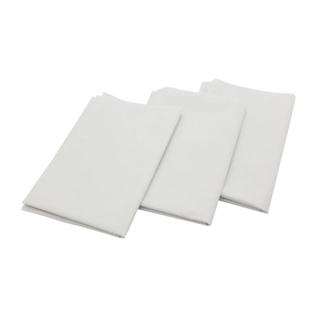 White Flat Packed Sack x200 18"x29"x39" - BCOL/W, neatly folded and stacked.