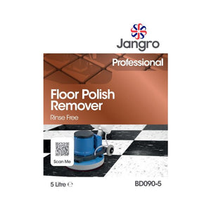 Jangro Floor Polish Remover – 5L packaging with product details and usage instructions.