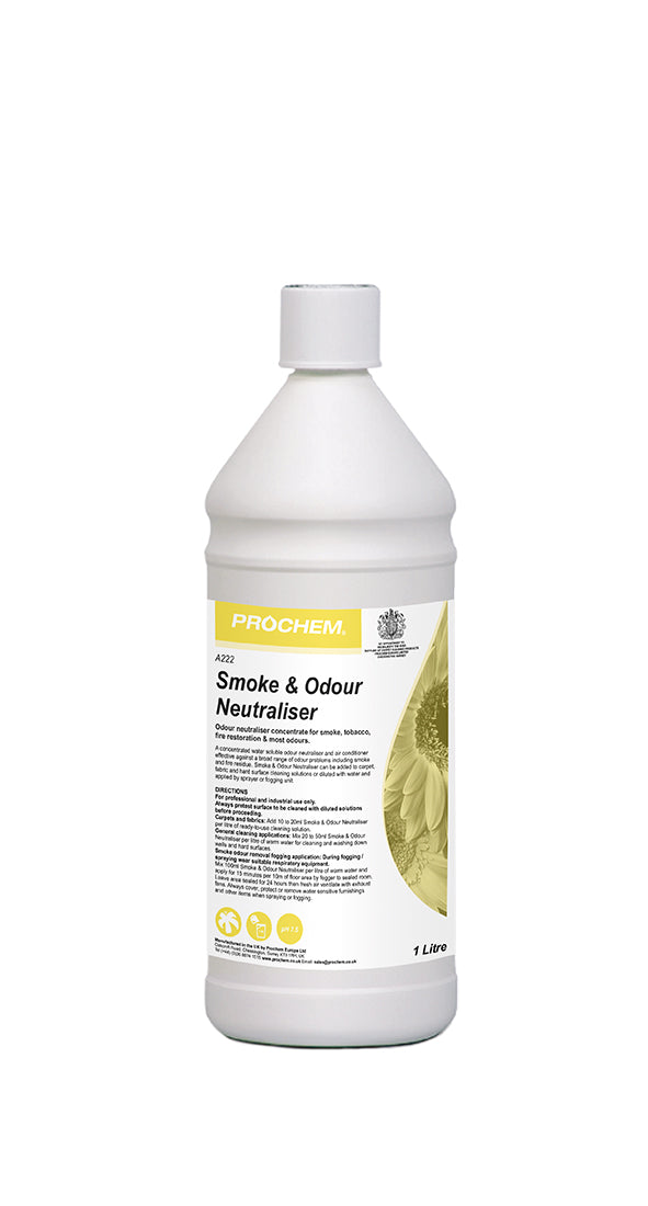 Prochem Smoke & Odour Neutraliser 1L – professional odour control treatment for smoke and tobacco.