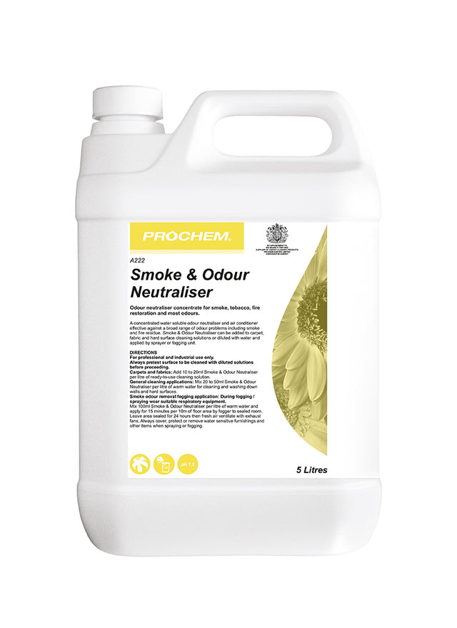 Prochem Smoke & Odour Neutraliser 5L – usage instructions and product information.