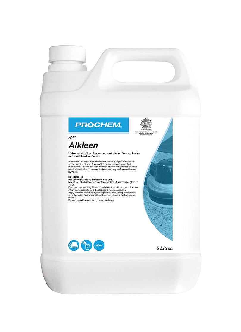 Prochem Alkleen 5L - A250‑05 | High‑Power Alkaline Pre‑Spray for Heavily Soiled Carpets