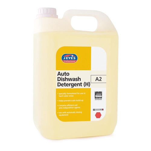 Jeyes A2 Dishwasher Detergent 2x5L - Heavy-Duty Machine Dishwashing Liquid