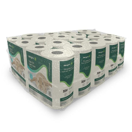 Jangro Premium Triple Soft Toilet Tissue – packaged rolls with 3-ply, 160 sheets each.