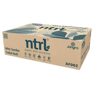 Jangro NTRL Mini Jumbo Toilet Roll 2ply x12 - AF002 | 200m Eco-Friendly Tissue