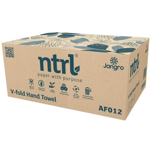 Jangro NTRL V-Fold Hand Towel 2ply x4000 - AF012 | Eco-Friendly Paper Towels