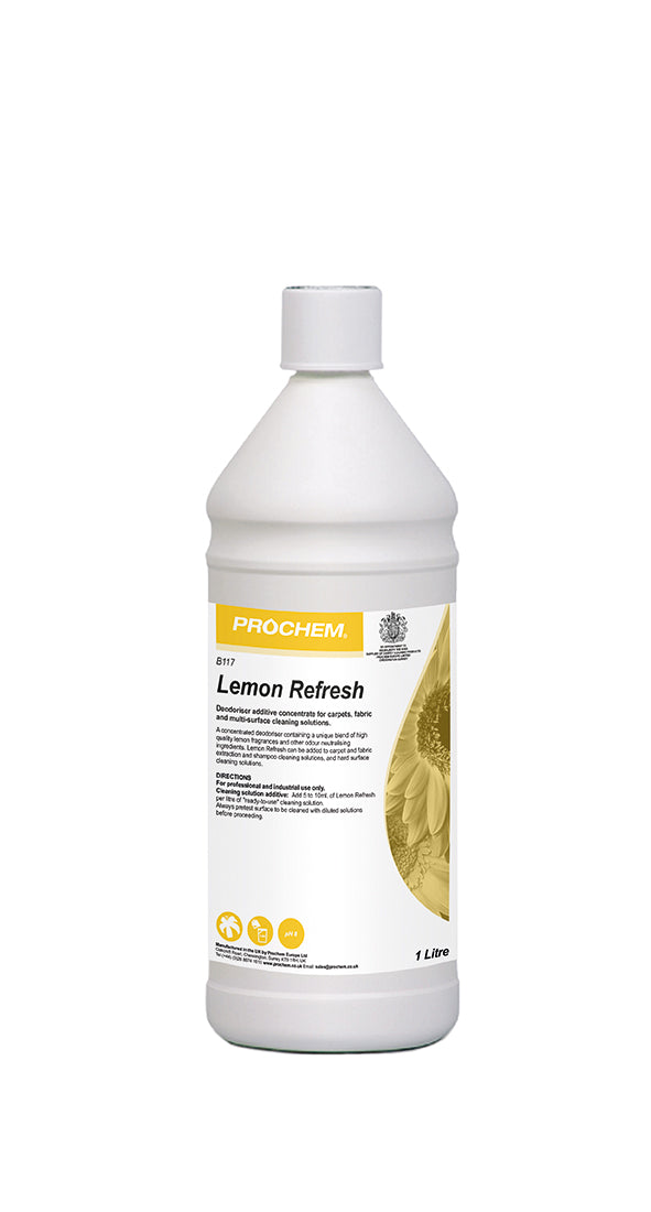 Prochem Lemon Refresh 1L - B117 | Carpet & Fabric Deodoriser