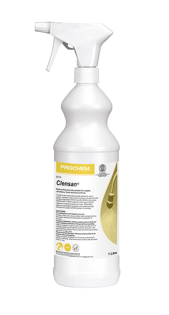 Prochem Clensan Duo SpringFresh 1L – carpet and upholstery sanitiser and deodoriser.