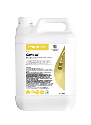 Prochem Clensan B125 – multi-surface biocidal sanitiser for carpets, upholstery, and hard surfaces.