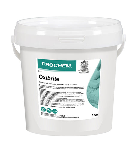 Prochem Oxibrite 1kg – oxygen-based stain remover for carpets and fabrics.