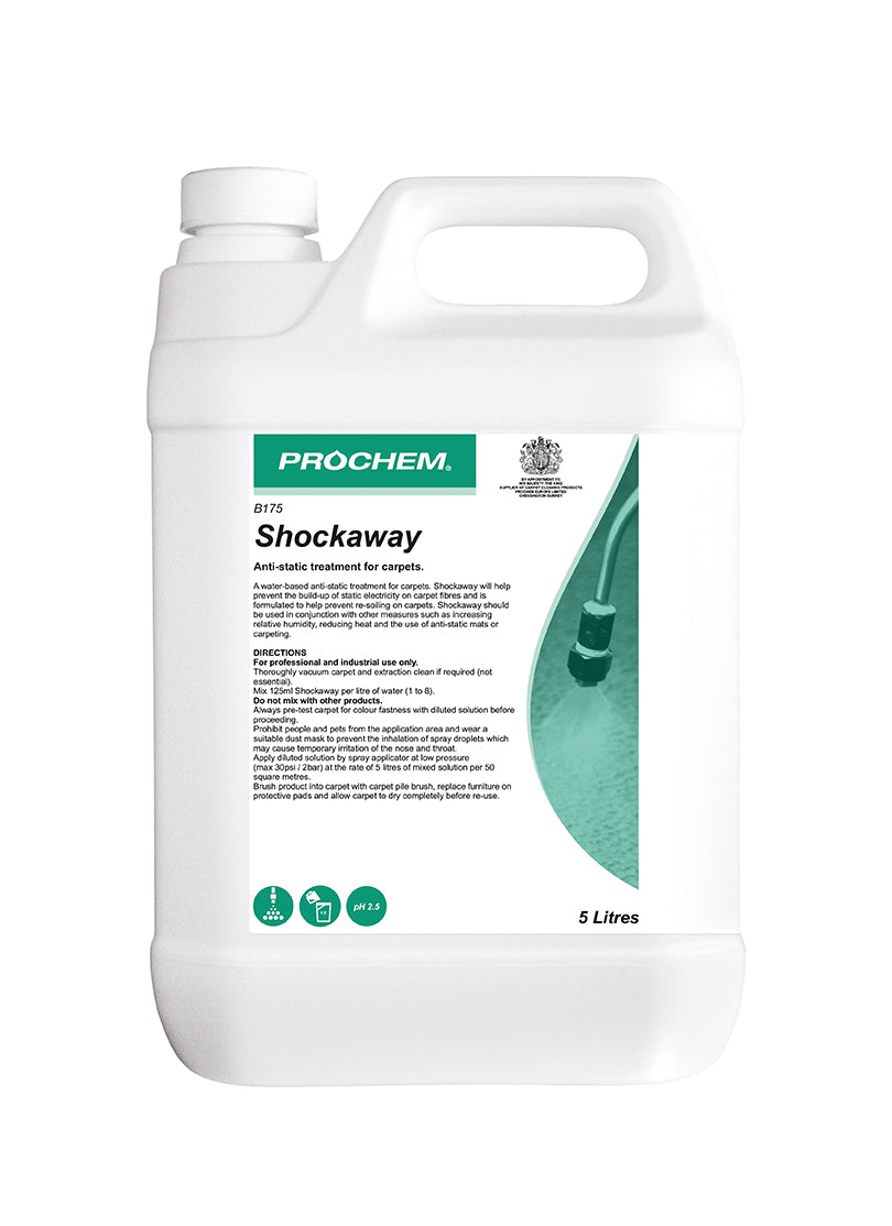 Prochem Shockaway 5L | Anti-Static Carpet Treatment & Cleaner B194-05