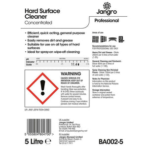 Jangro Hard Surface Cleaner 5L | BA002-5 | Professional Multi-Surface Cleaning
