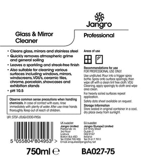 Jangro Glass & Mirror Cleaner 750ml - Streak-Free Shine | BA027-75