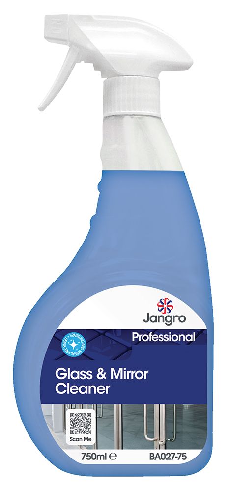 Jangro Glass & Mirror Cleaner 750ml - Streak-Free Shine | BA027-75