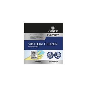 Jangro Unperfumed Virucidal Cleaner 750ml - Bleach-Free Surface Sanitiser | BA053-75