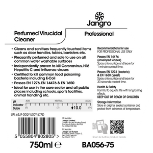Jangro Perfumed Virucidal Cleaner 750ml - BA056-75 | Disinfectant Spray (6 Pack)