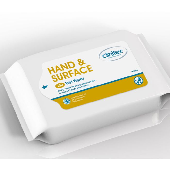 Clinitex Hand & Surface Sanitiser Wipes x 200 | BB190 | Alcohol-Free & Food Safe