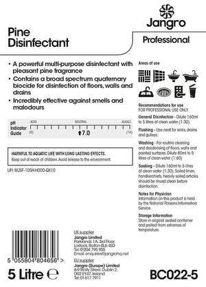 Jangro Pine Disinfectant 5L - Multi-Surface Cleaner & Deodoriser | BC022-5