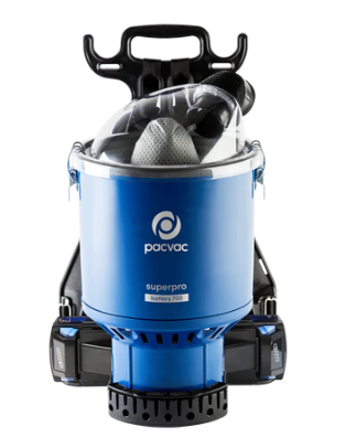 Pacvac Superpro Go 700 BatteryVacuum c/w 2 sets Batteries
