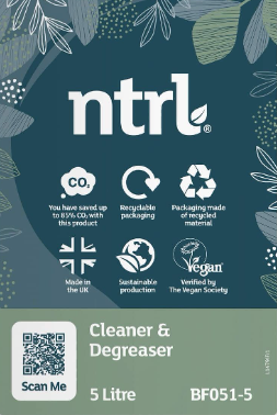 Jangro NTRL Cleaner & Degreaser 5L - BF051-5