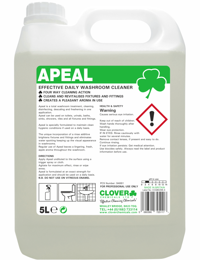 Apeal Daily Washroom Cleaner 5Litre