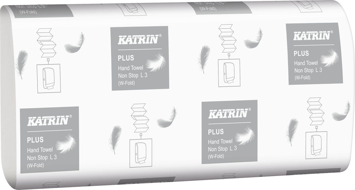 Katrin Plus 61600 3ply White Non Stop L3 (S) 2250 Case - AE261
