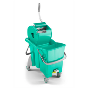TTS Action Pro Dry Double flat mop bucket GREEN + Wringer
