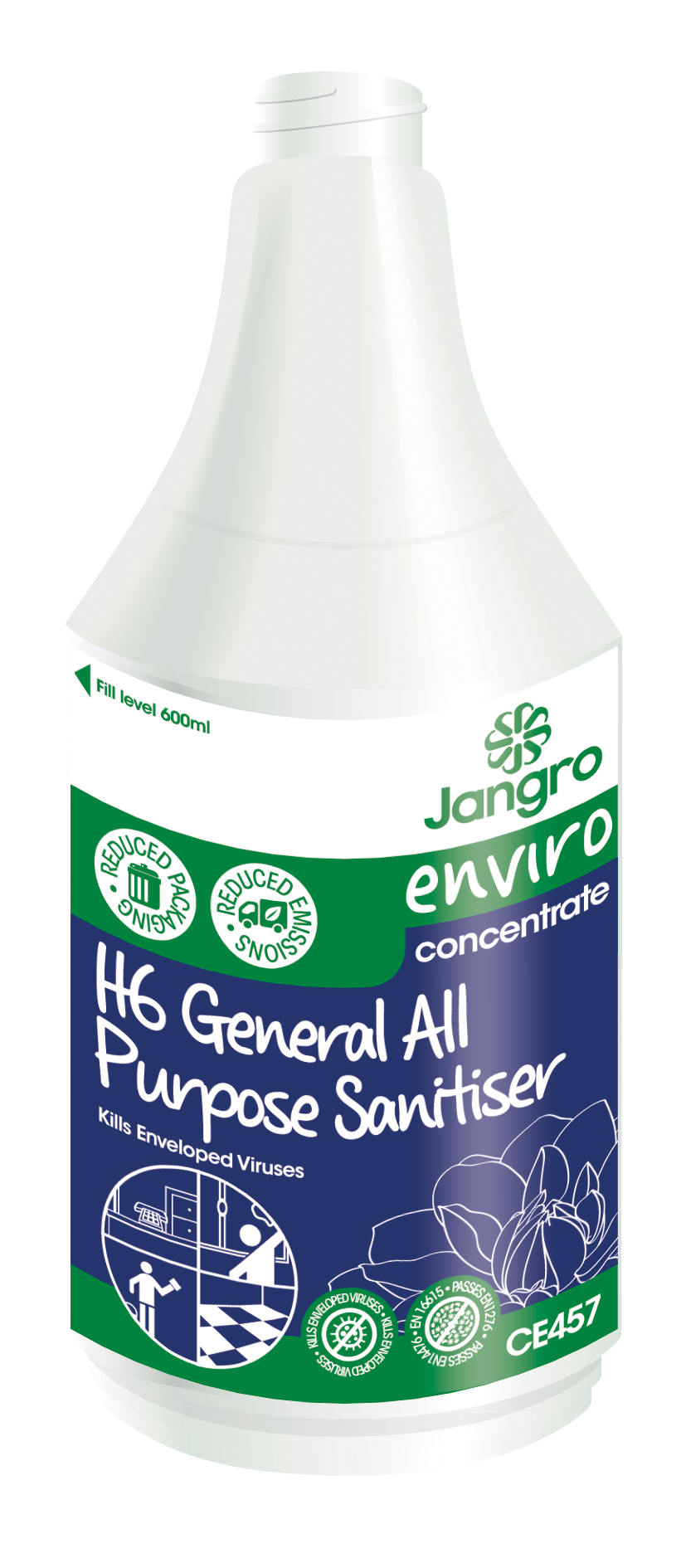 Jangro Enviro H6 Bottle All PurposeSanitiser CE457