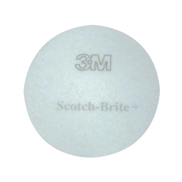 3M 17" White Scotch brite Floor Pad