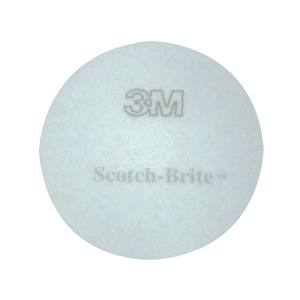 3M 17" White Scotch brite Floor Pad