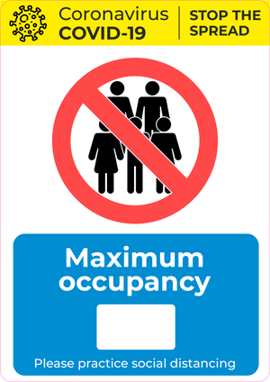 Maximum occupancy sign A4 S/A