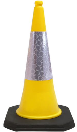 Yellow 750mm 2-Piece Traffic Cone 4KG