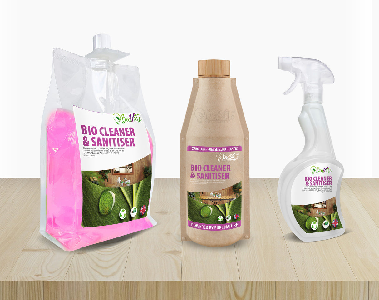 Biovate Cleaner & Sanitiser 1L Dos Unfrag