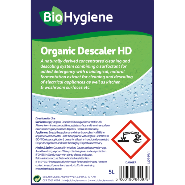 BioHygiene Organic Descaler HD 5L - Heavy Duty & Eco-Friendly
