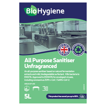 BioHygiene All Purpose Sanitiser Unfragranced (Dosing Pouch) 1.5L