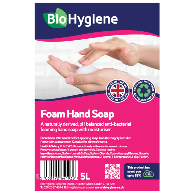 BioHygiene Fragranced Foaming Hand Soap 5L - Bulk Refill
