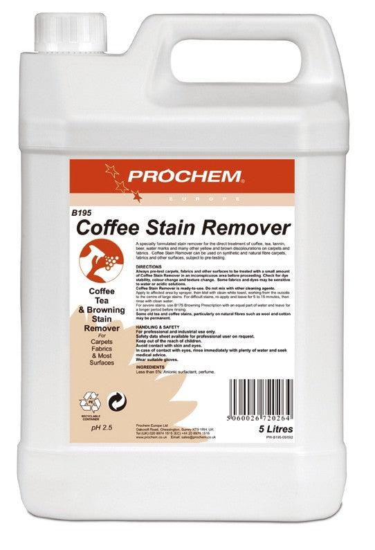 Prochem Coffee Stain Remover5L B195 BM045-5